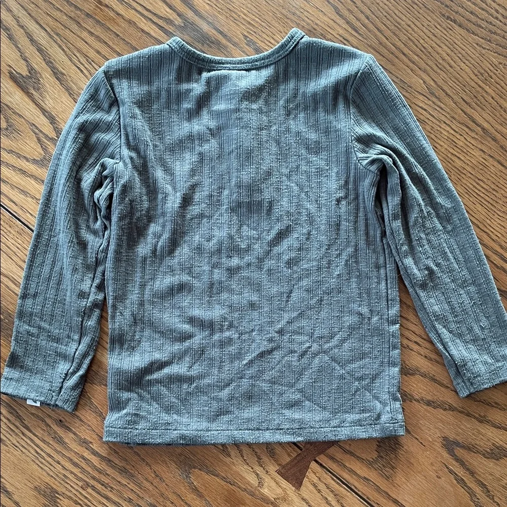 Easy Peasy Kids Long Sleeve Tee in olive/grayish size 3T
